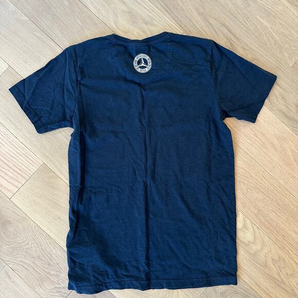 Mercedes-Benz Navy Blue Star T-Shirt Size Small Unisex - Picture 2 of 4